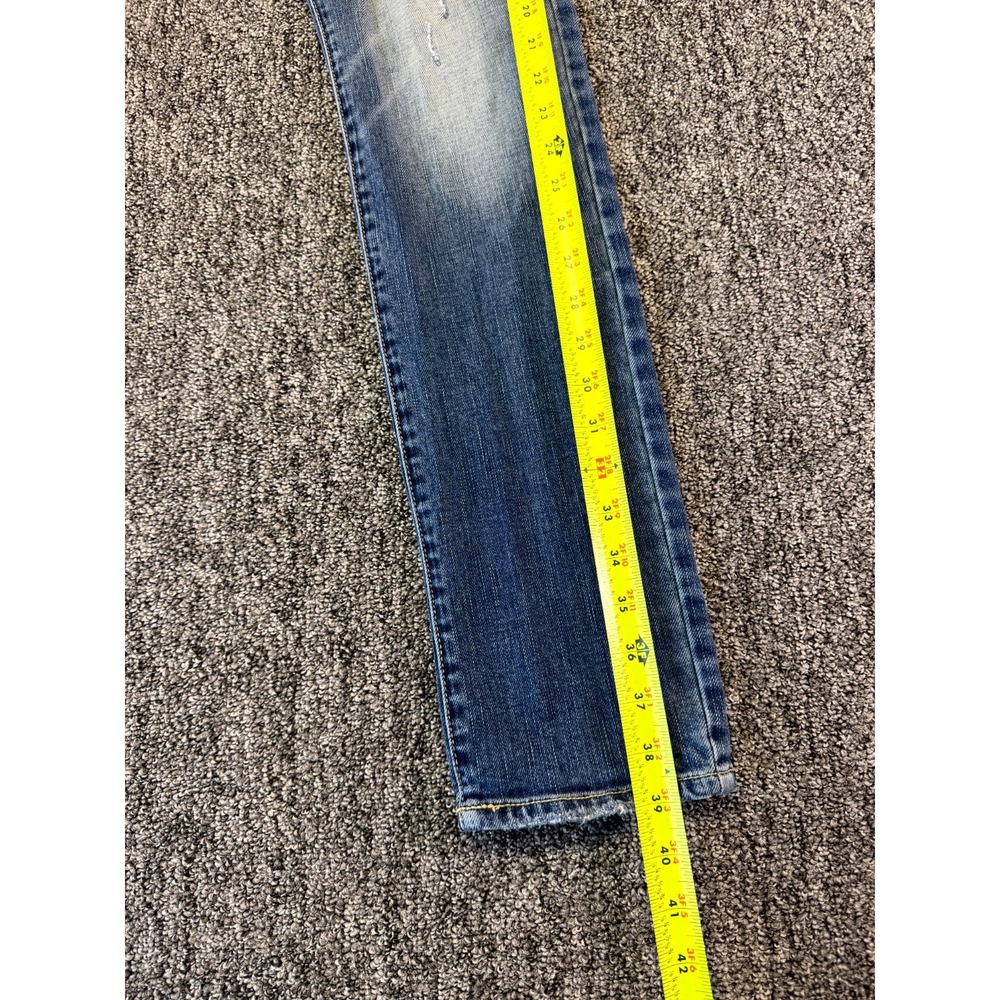 American Eagle Outfitters Stretch Jeans Womens 8 Blue Denim Light Wash Straight - Picture 16 of 16